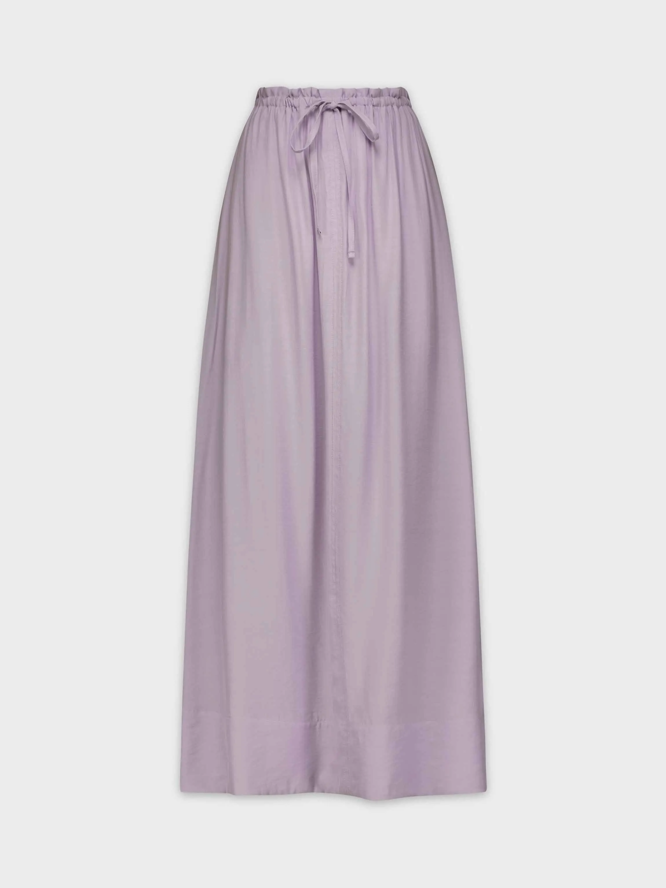 DRAWSTRING RUFFLE SKIRT-LILAC