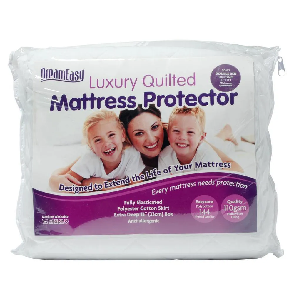 DreamEasy Luxury Quilted Mattress Protector