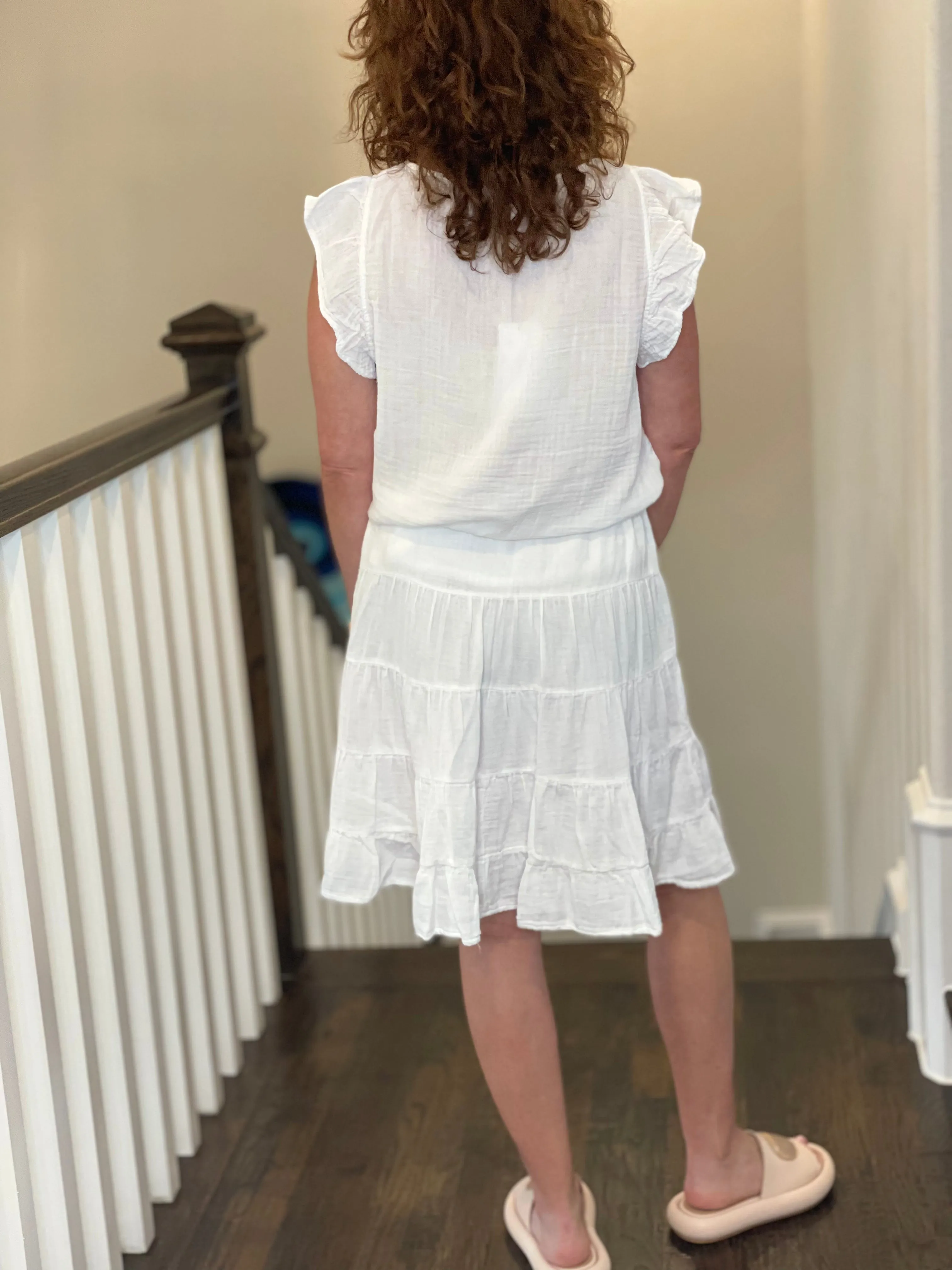 Dylan Gauze Sophie Skirt in White