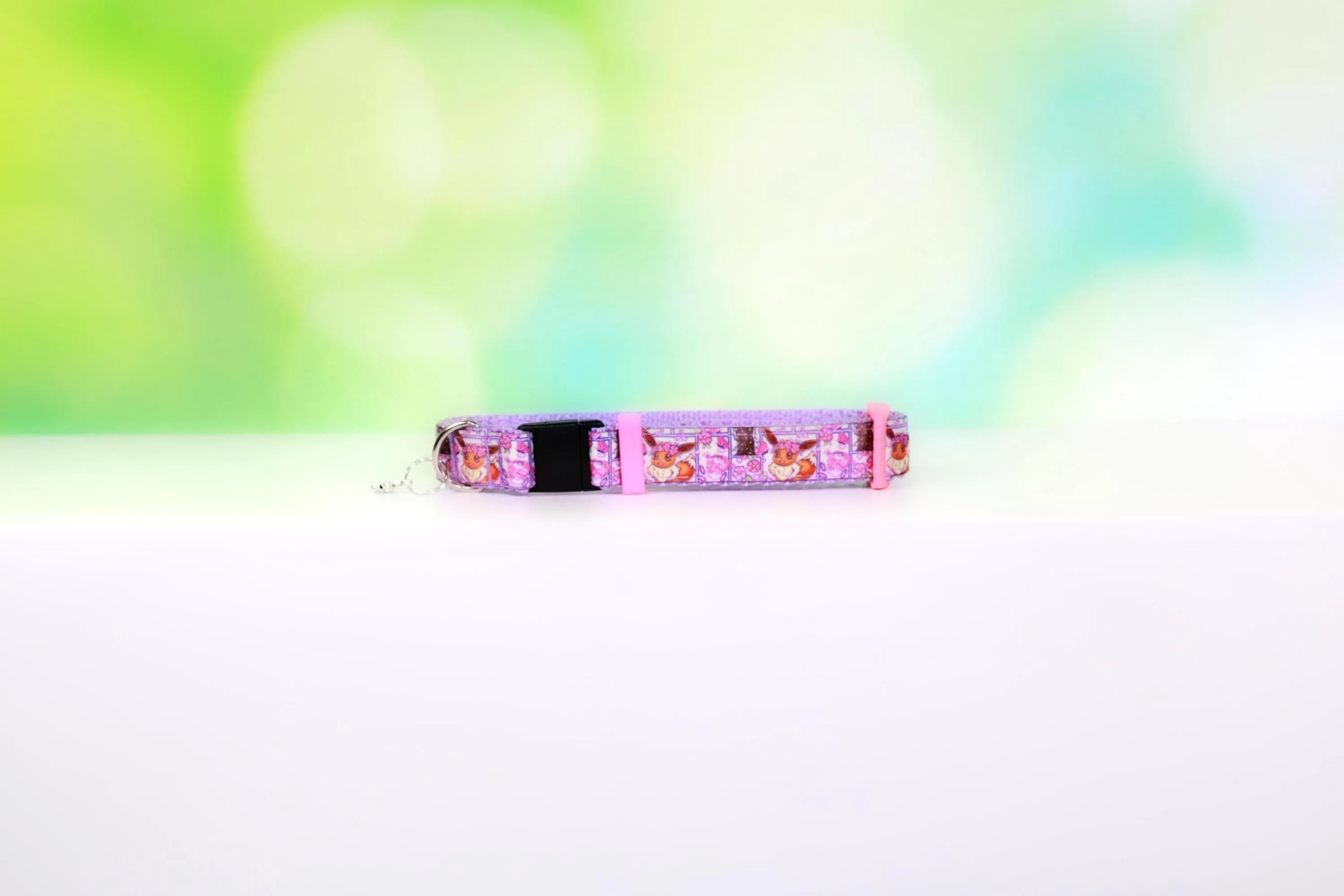 Eevee cherry blossom collar, Sakura Eevee dog collar, Anime collar, Cute Eevee Cat collar