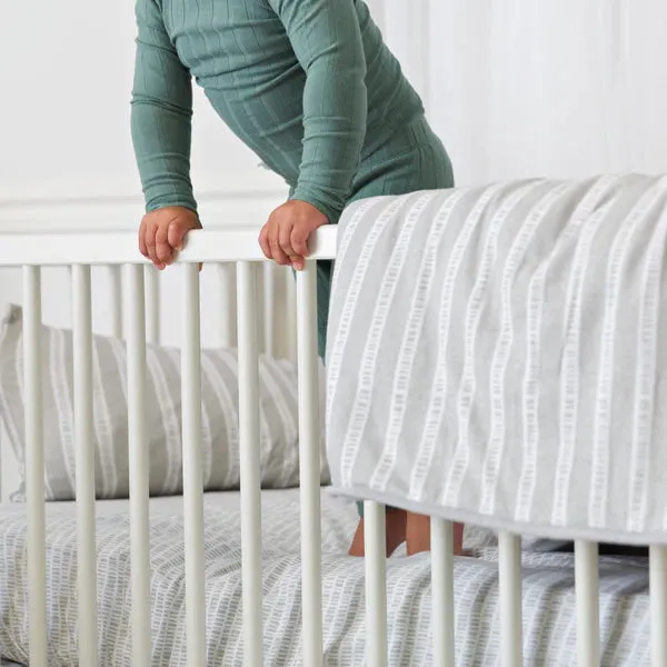 ELY`S & CO. Crib Set Grey Stripe