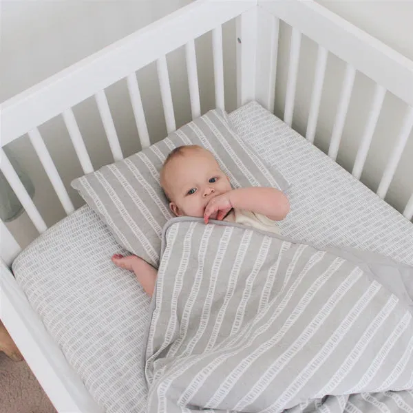 ELY`S & CO. Crib Set Grey Stripe