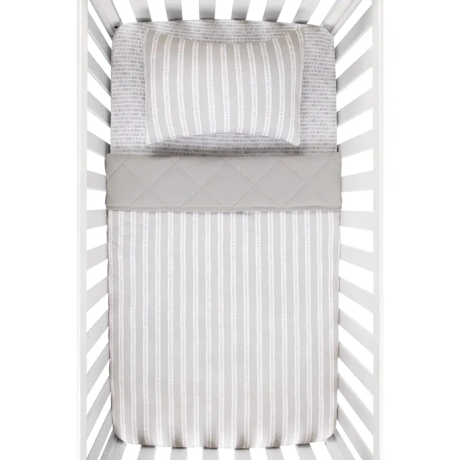 ELY`S & CO. Crib Set Grey Stripe