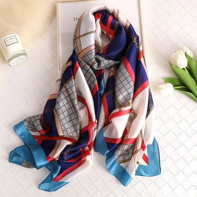 Fashion Silk Scarf Printed Bandana Shawl #LZ241