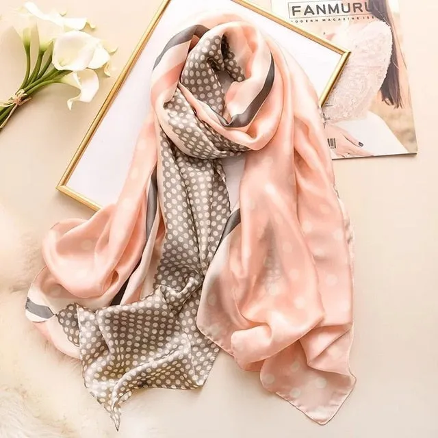 Fashion Silk Scarf Printed Bandana Shawl #LZ241