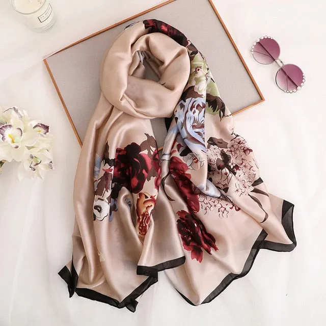 Fashion Silk Scarf Printed Bandana Shawl #LZ241