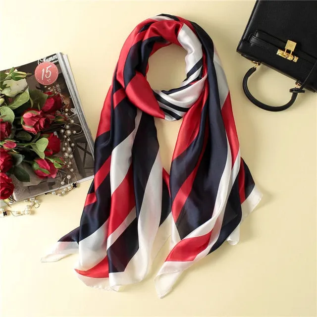 Fashion Silk Scarf Printed Bandana Shawl #LZ241