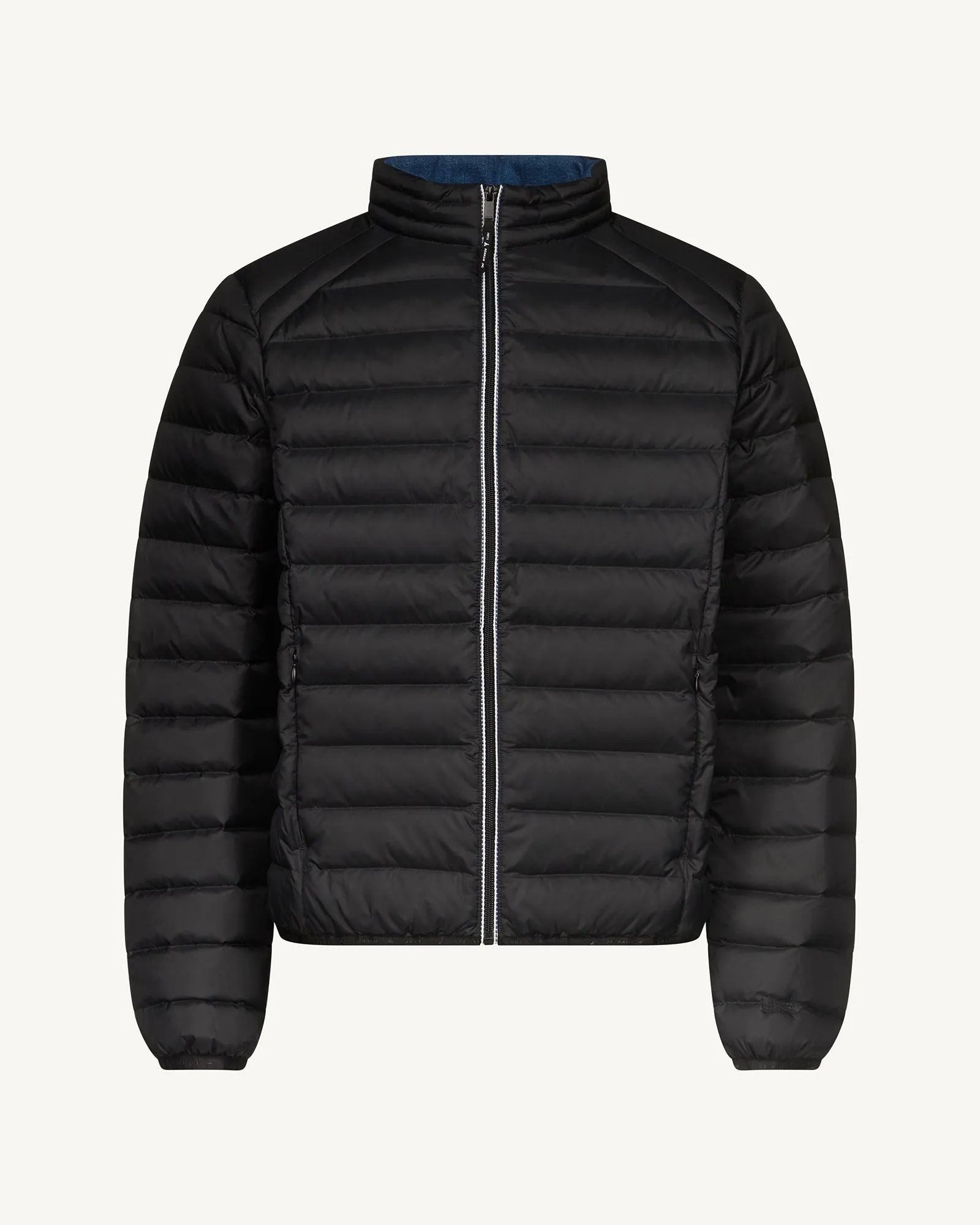 Flight MNW JOTT x DENHAM lightweight down jacket with denim details Black