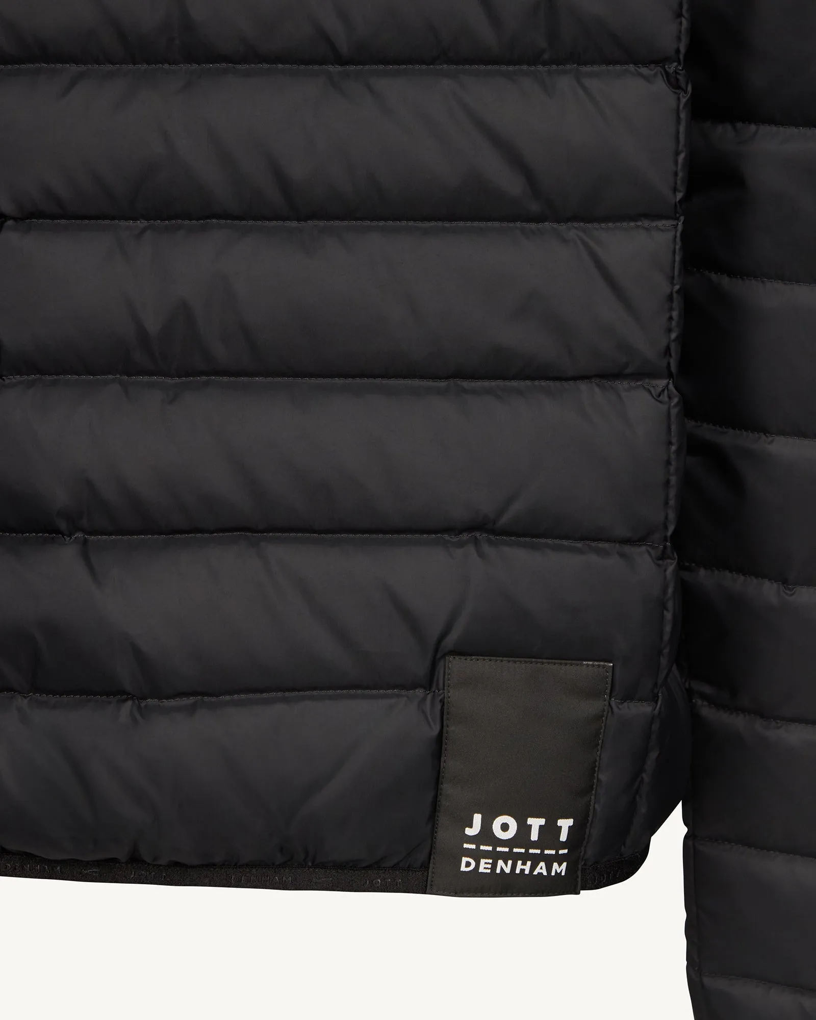 Flight MNW JOTT x DENHAM lightweight down jacket with denim details Black