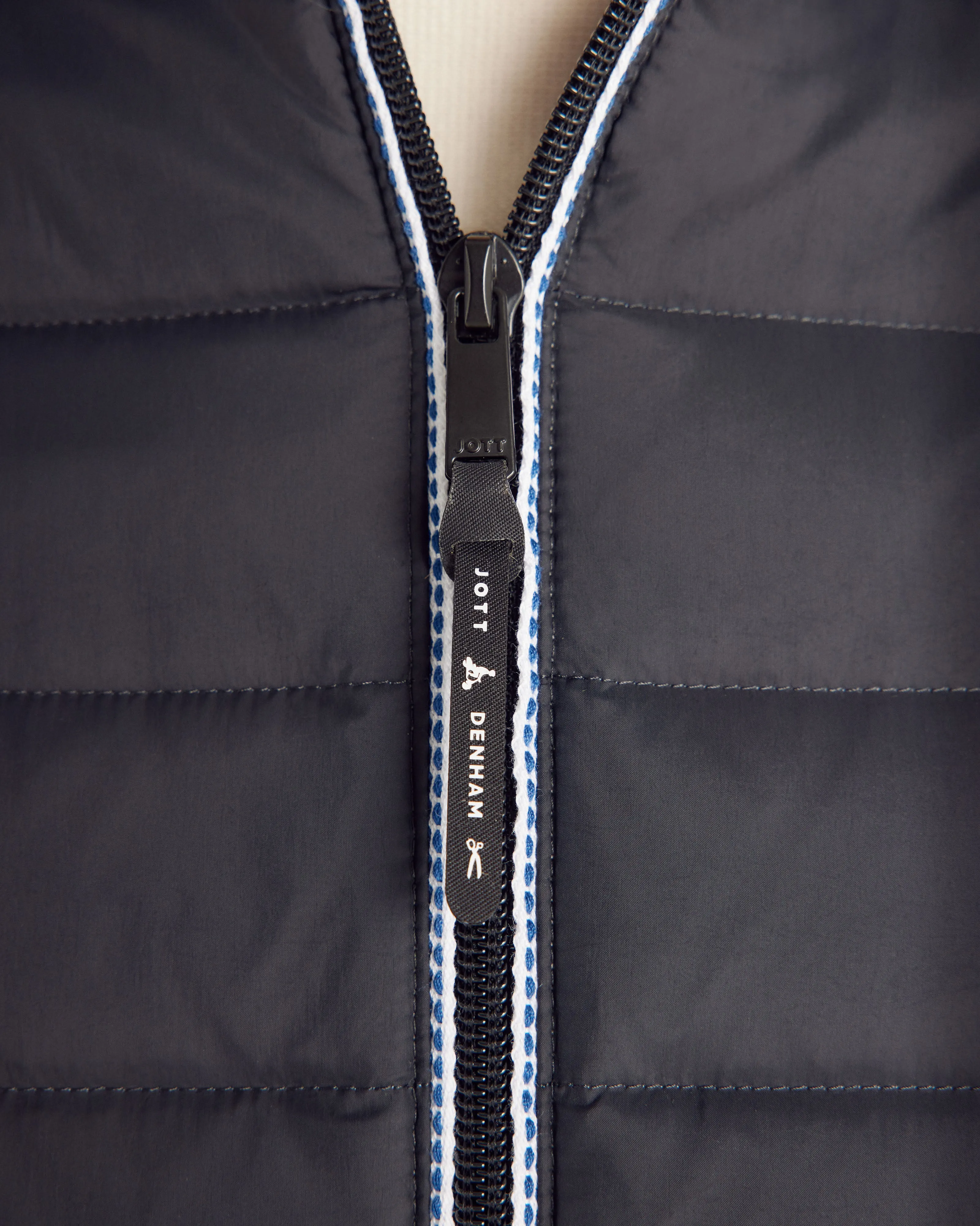 Flight MNW JOTT x DENHAM lightweight down jacket with denim details Black