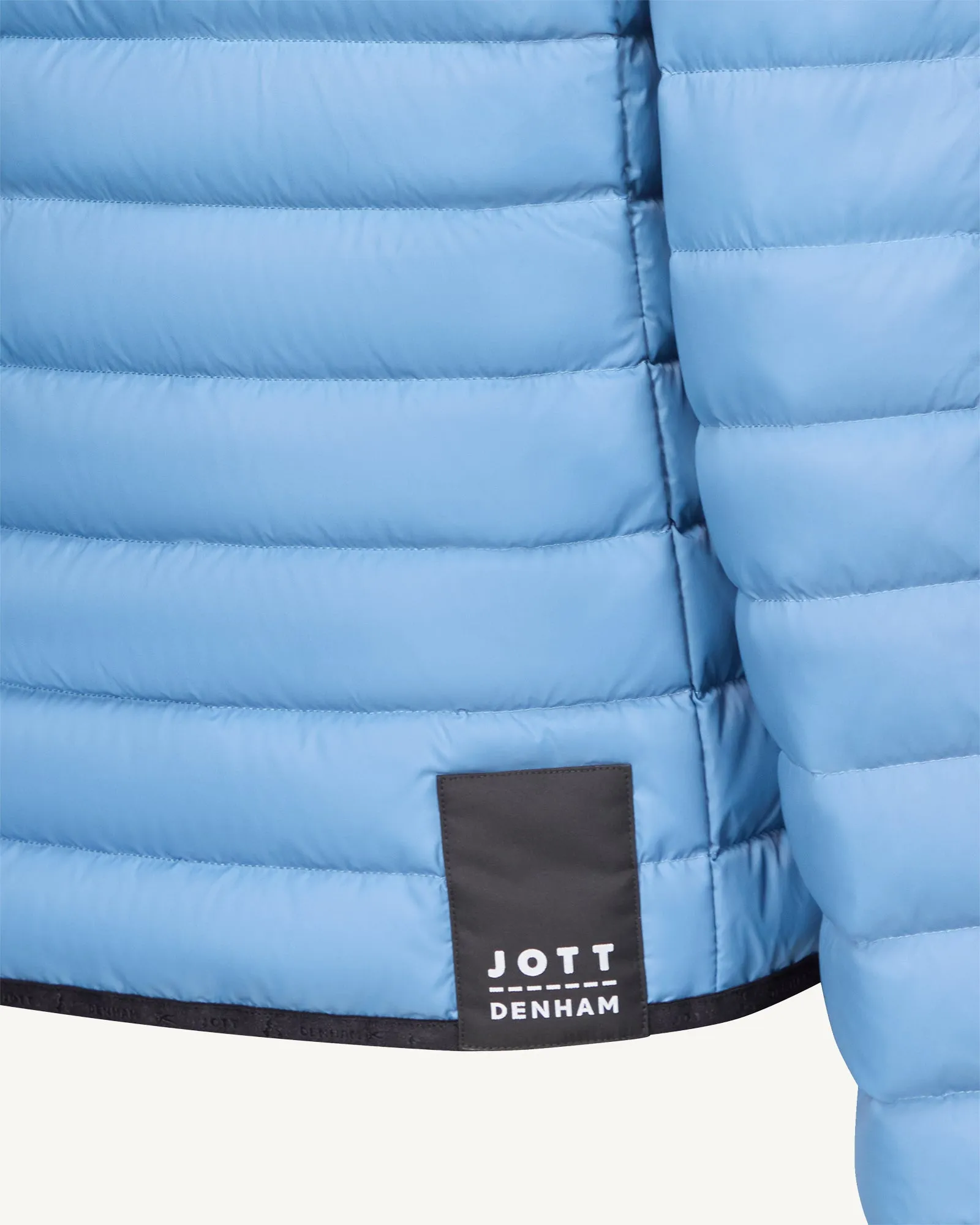 Flight WNW JOTT x DENHAM lightweight down jacket with denim details Washed blue