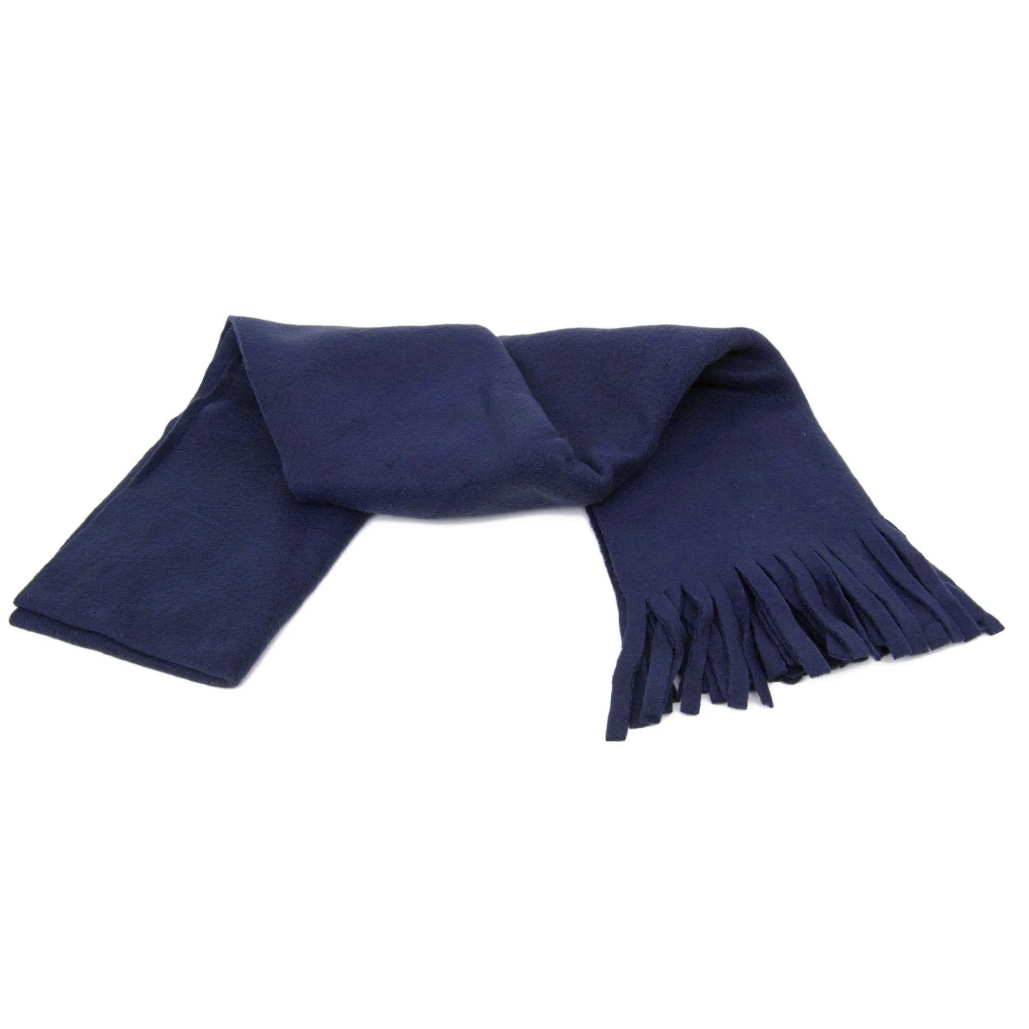 FLOSO Ladies/Womens Plain Thermal Fleece Winter/Ski Scarf With Fringe