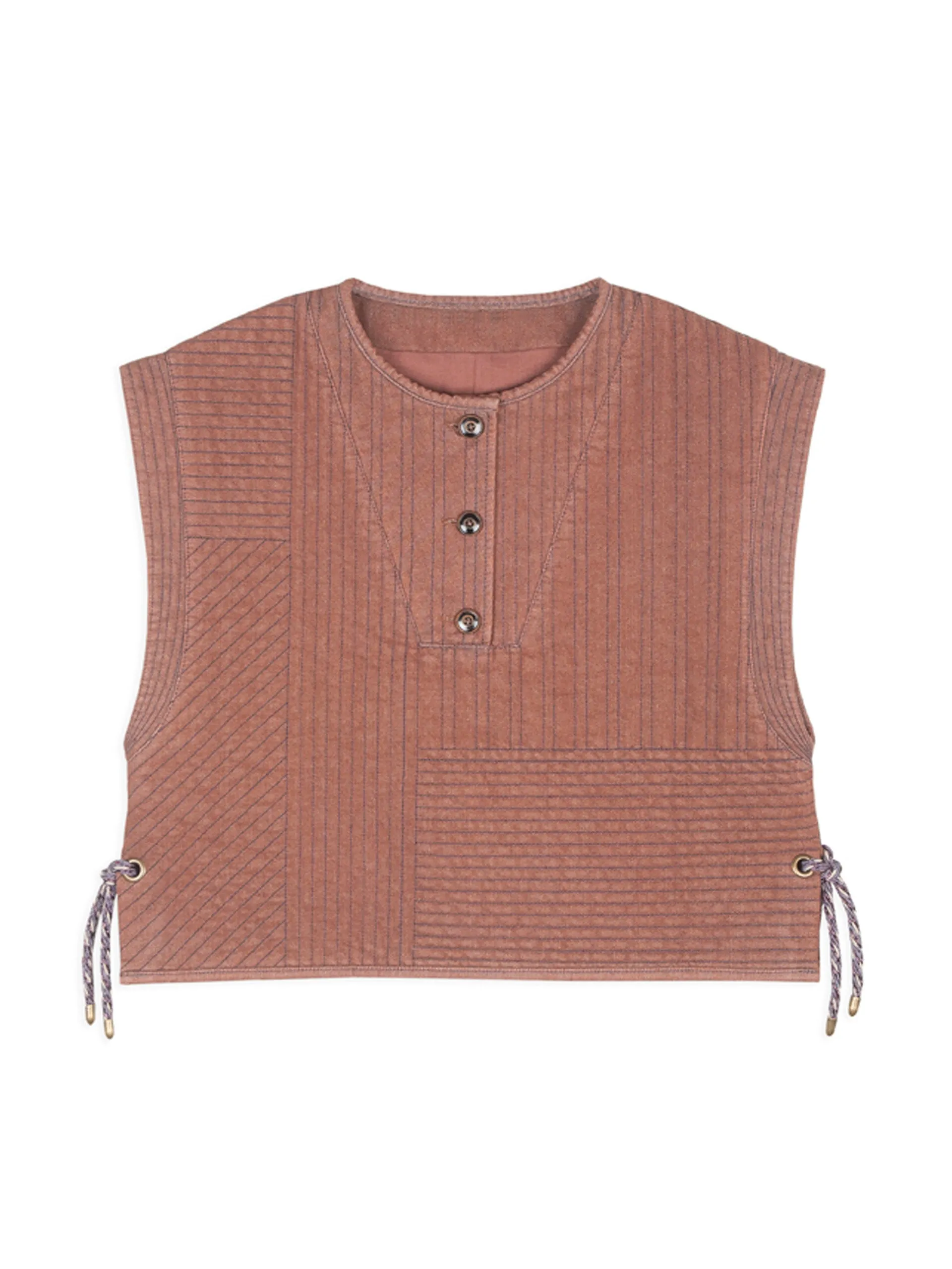 Grandvalira sleeveless padded pea jacket