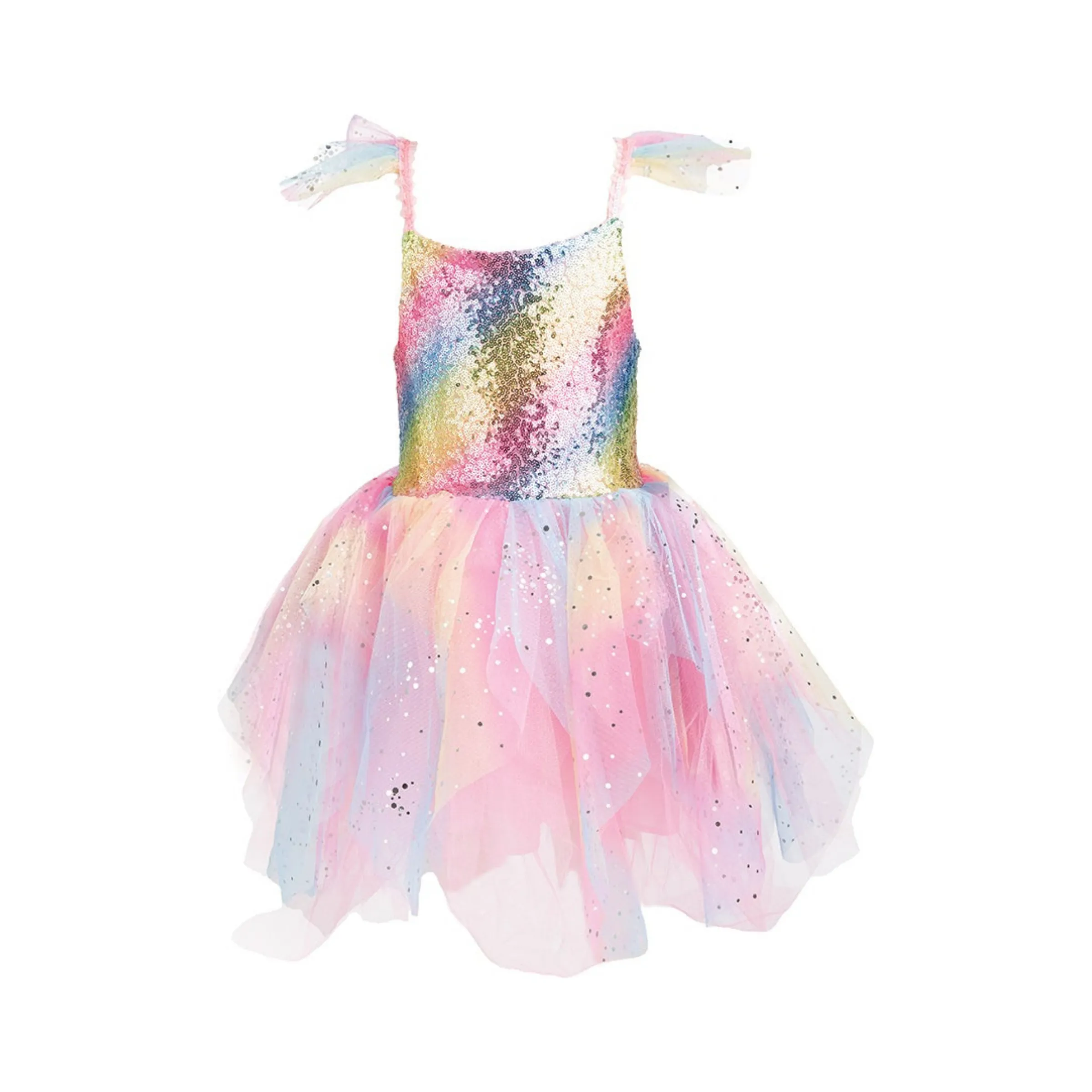 Great Pretenders Rainbow Fairy Dress with Wings Size 3/4