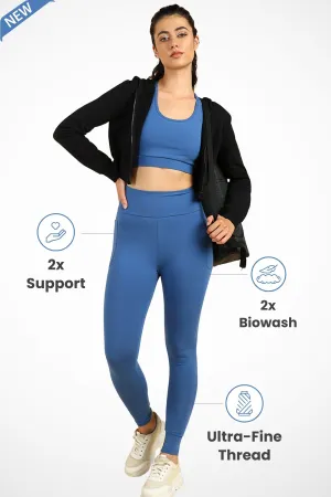 High Waist Blue Mom Legging