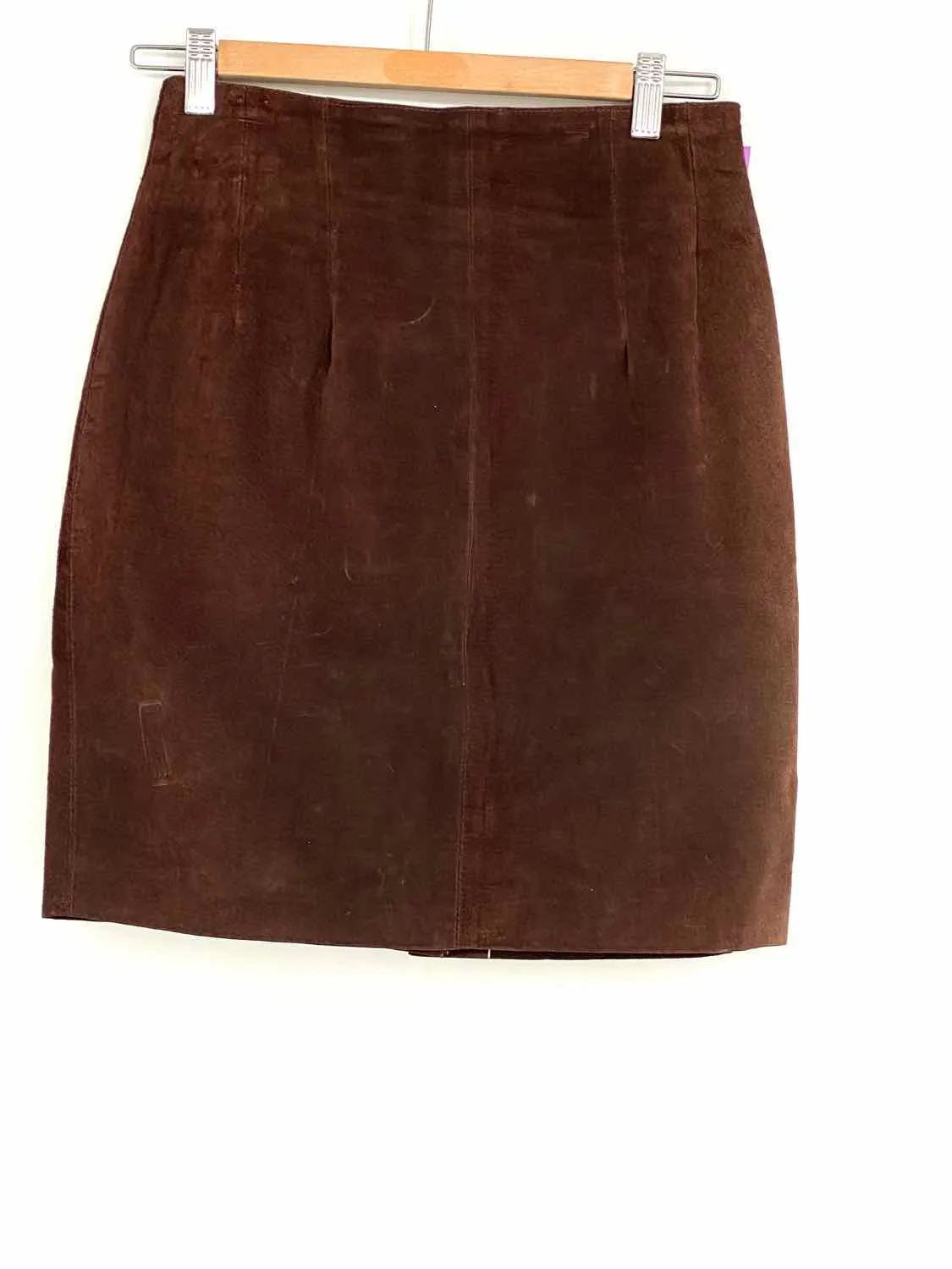 HUGO BUSCATI Women's Brown pencil Suede Size 4 Skirt