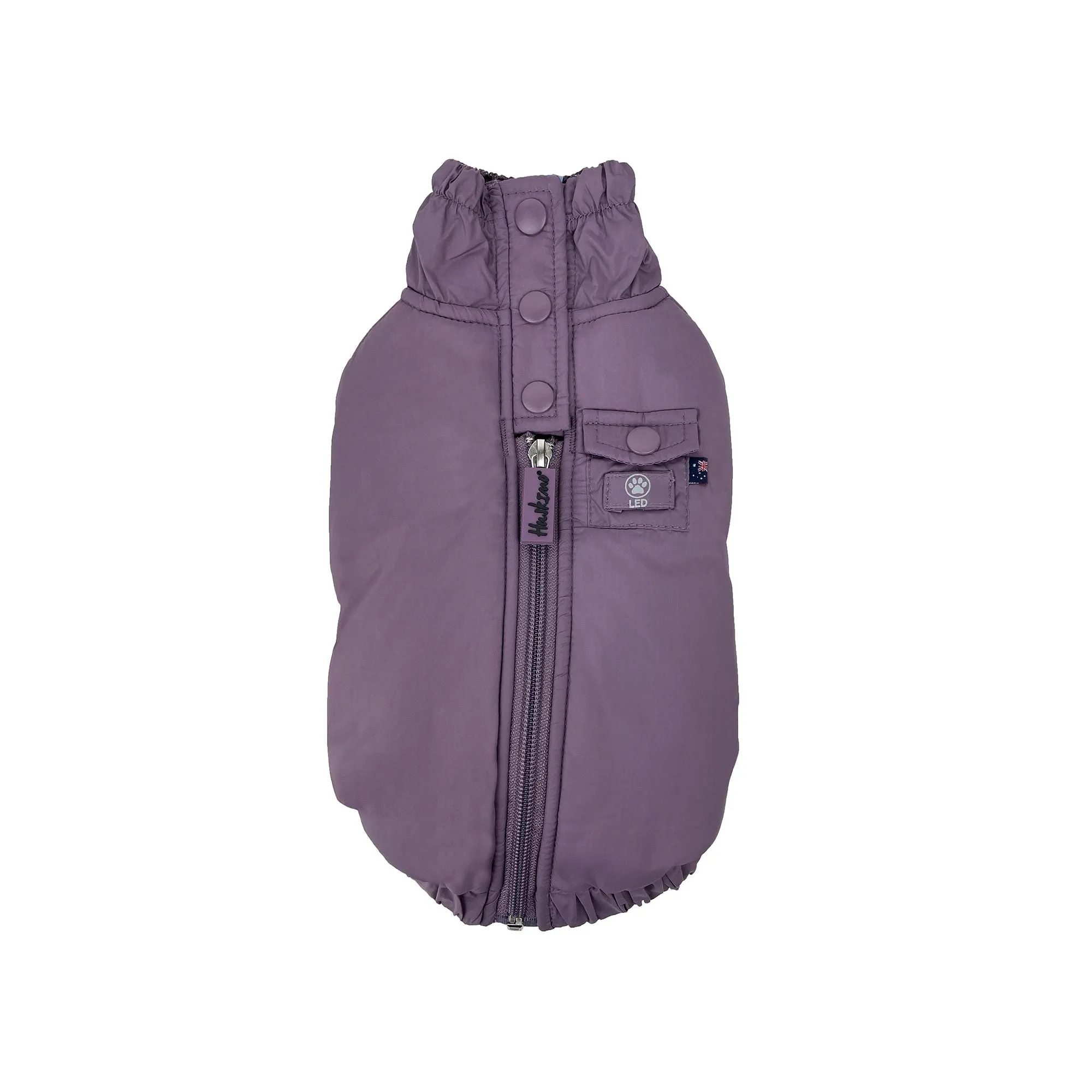 Huskimo Cardrona Dog Parka Coat - Grape