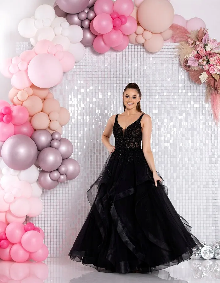 Imelda by Tiffanys layered ballgown prom dress