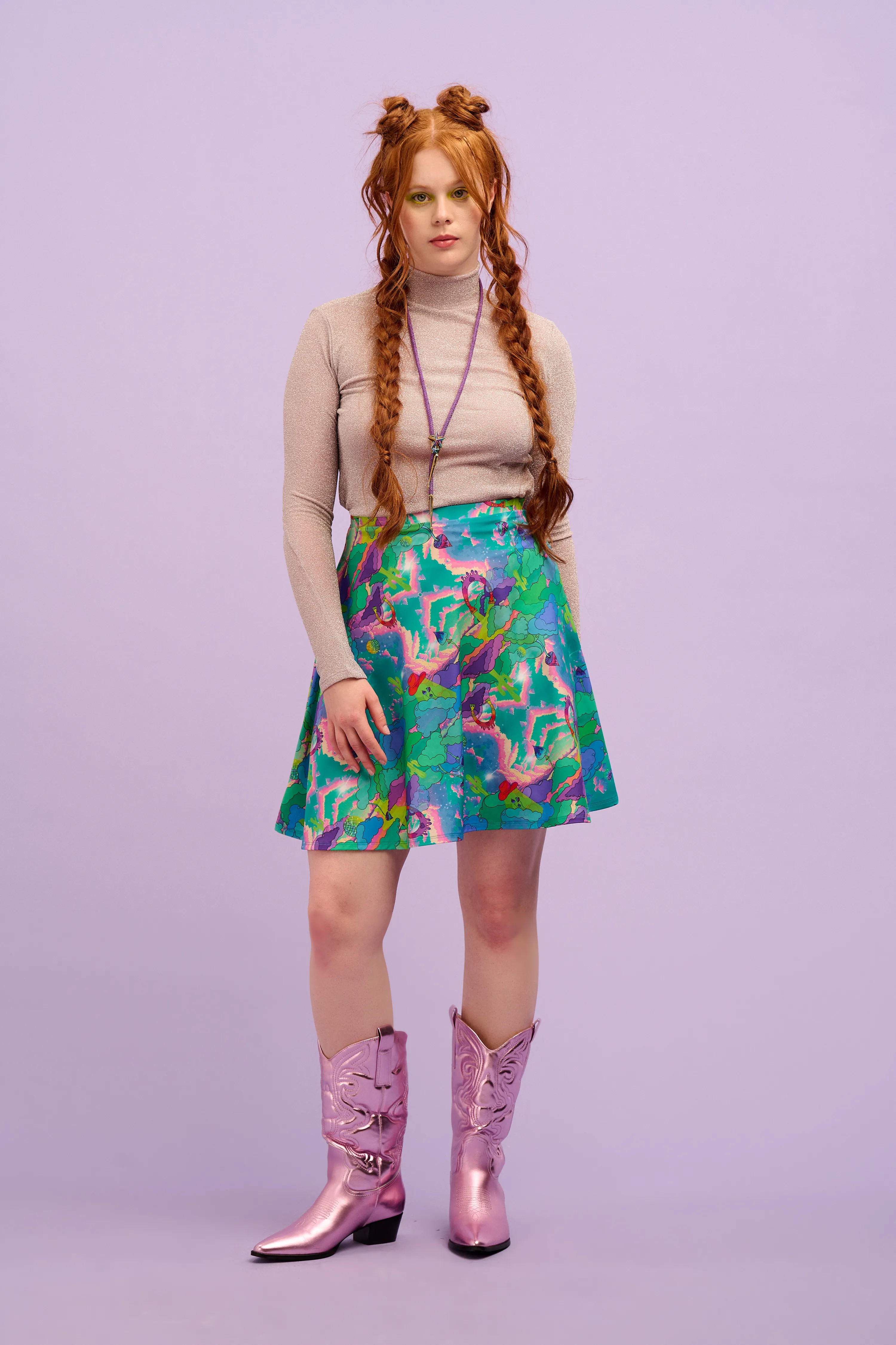 Intergalactic Rodeo Skater Skirt