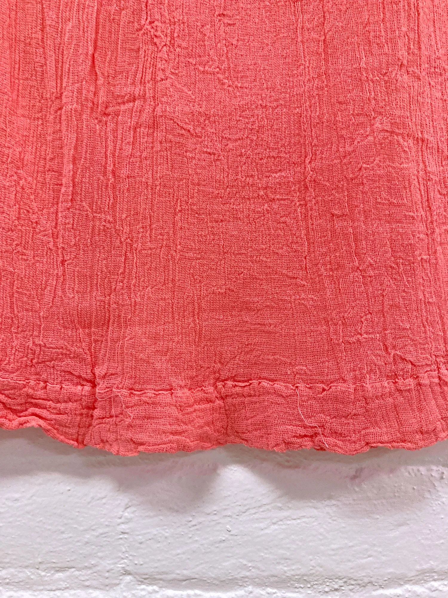 Issey Miyake Permanente creased pink cotton layered skirt or tube dress - M S