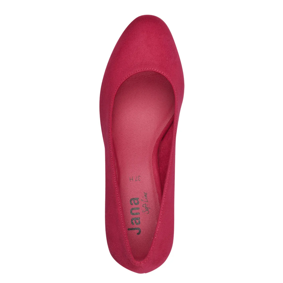 Jana Fuchsia Wide Fit Block Heel Shoes