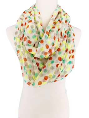 JC011501 Colorful Polka Dot Infinity Scarf