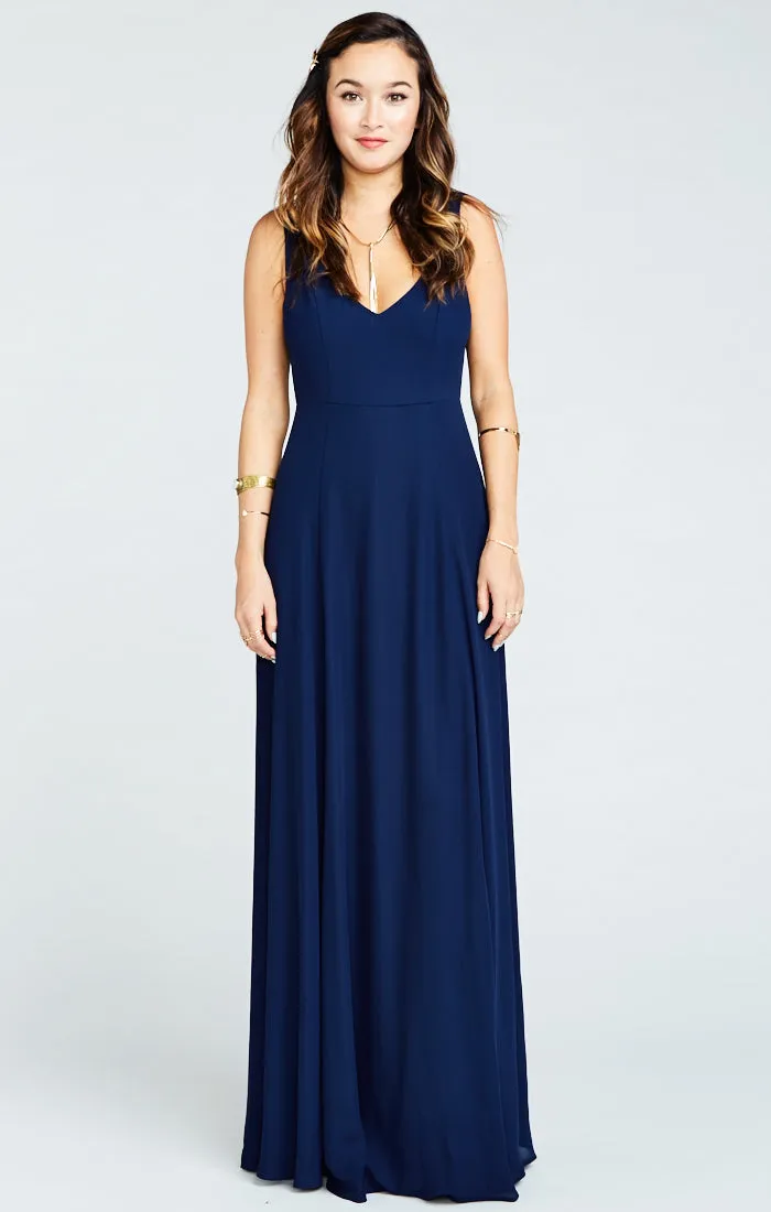 Jenn Maxi Dress ~ Rich Navy Crisp