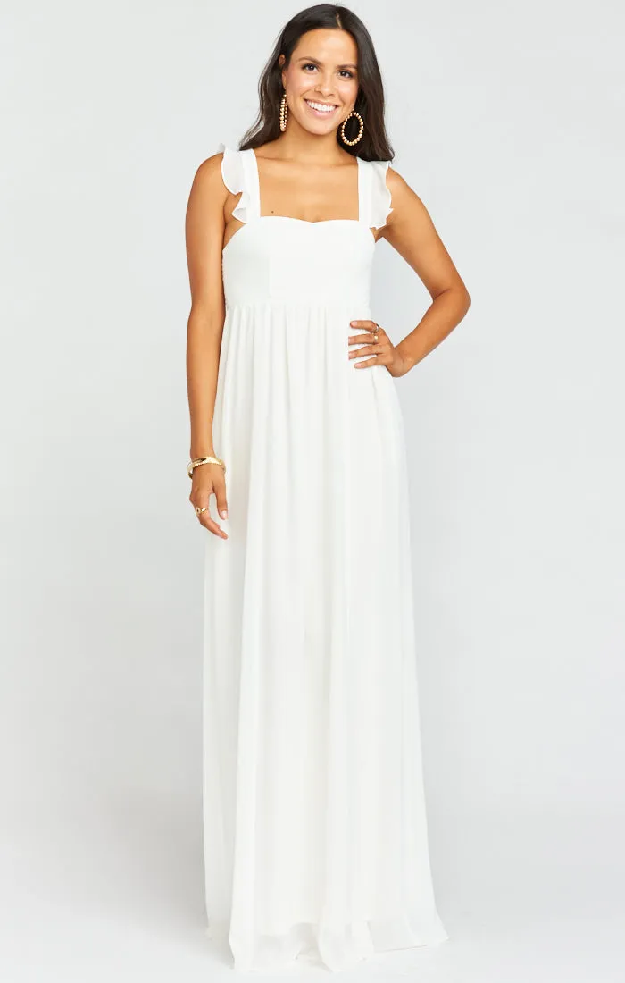 June Maxi Dress ~ Wedding Cake Chiffon