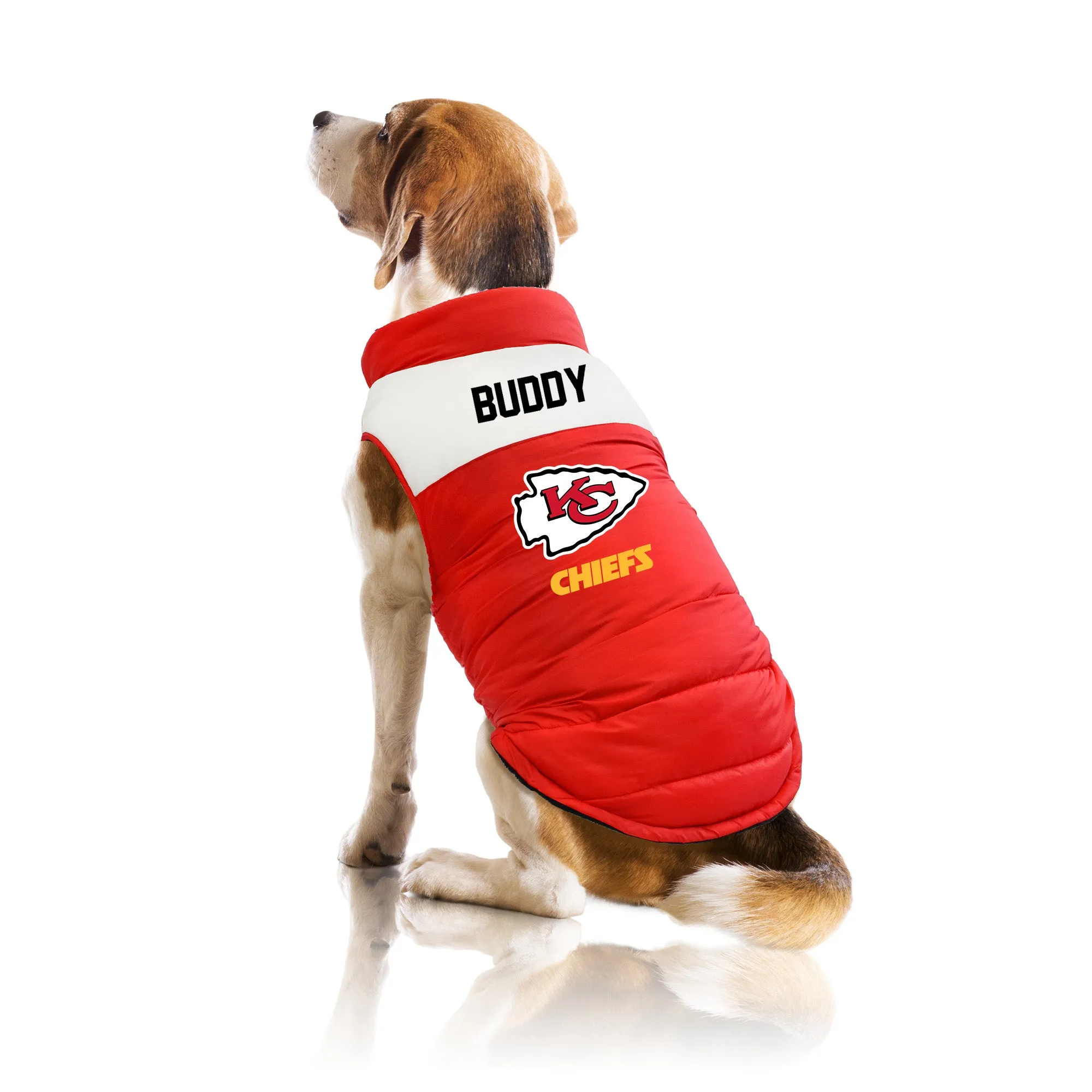 Kansas City Chiefs Custom Pet Parka Puff Vest