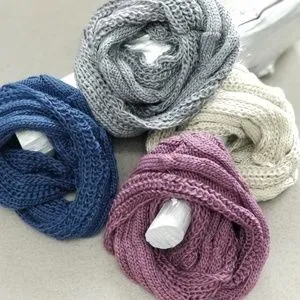 Knitted Infinity Scarf Cream