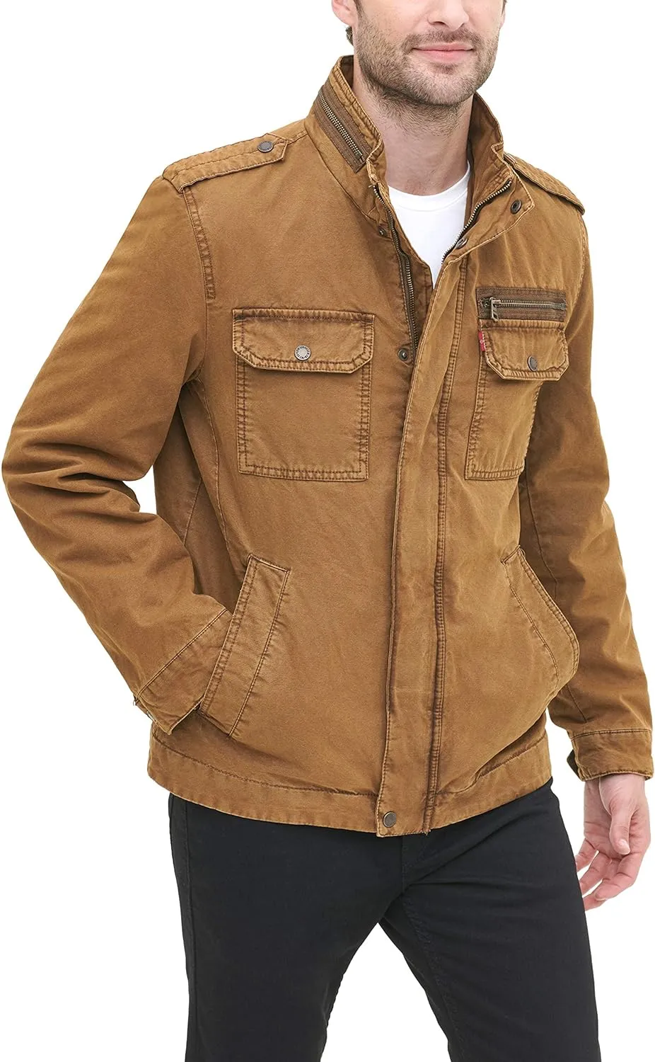 Levi's Men's Washed Cotton Military Jacket