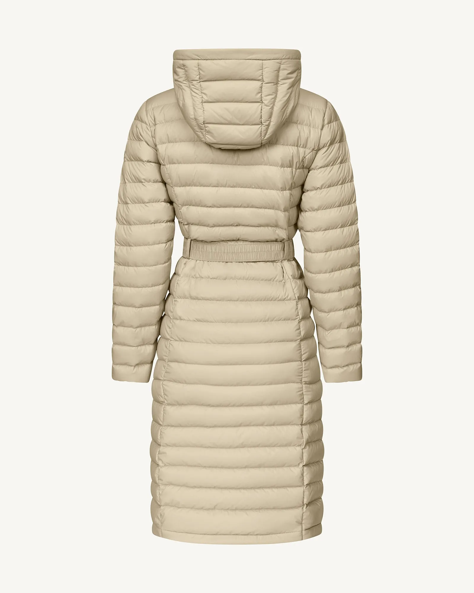 Lisy long hooded down jacket Beige