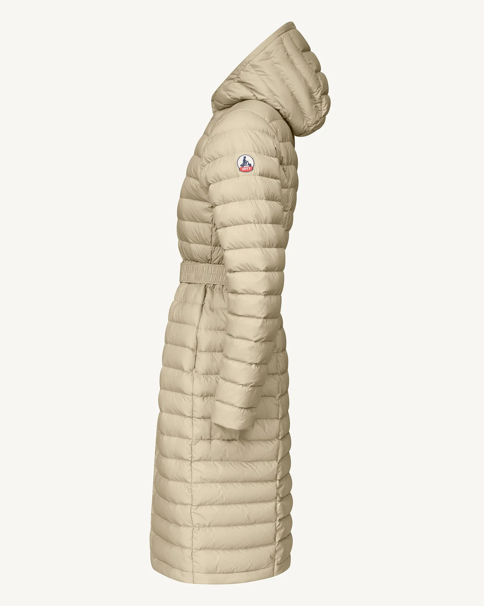 Lisy long hooded down jacket Beige