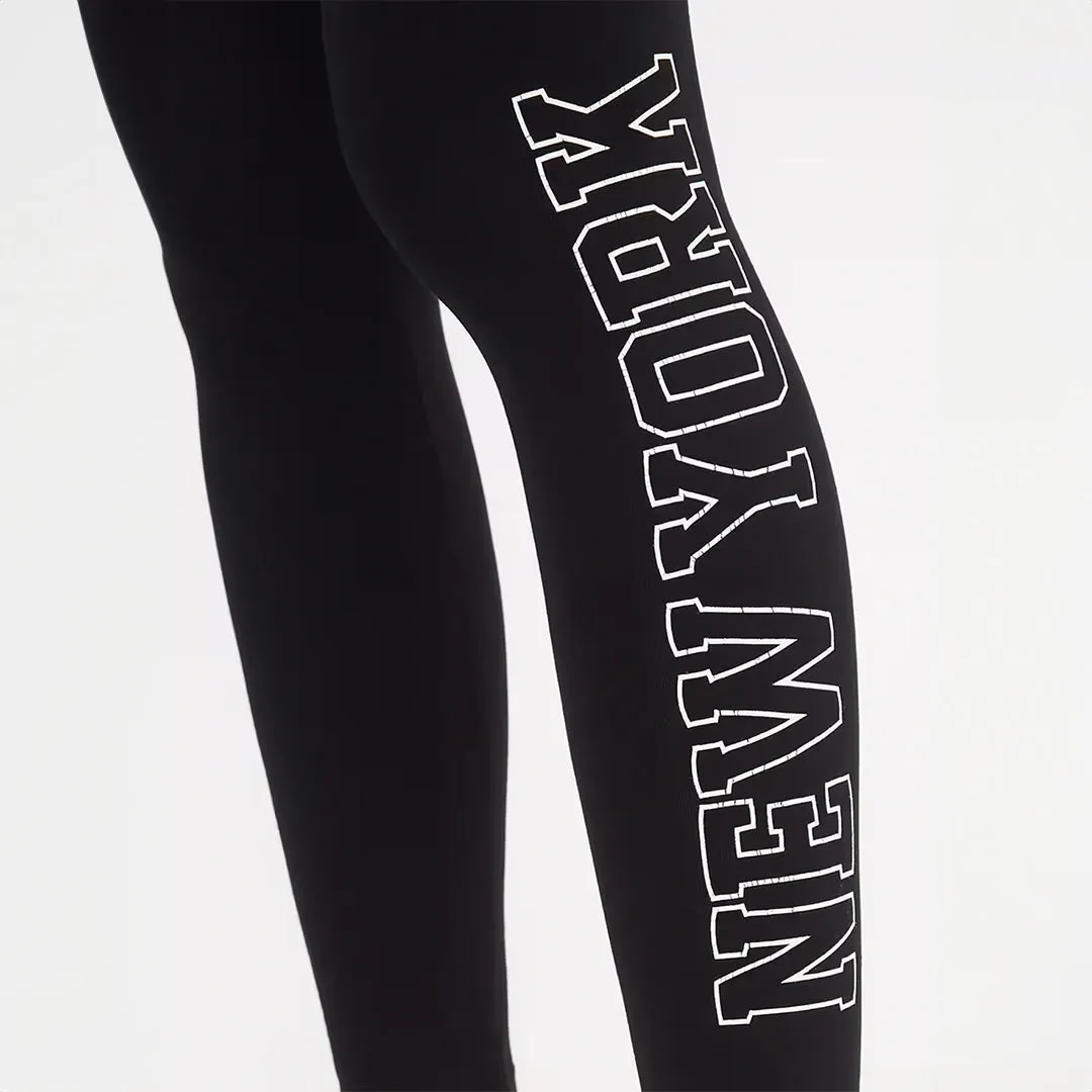 Long High-Waisted Leggings with Lettering