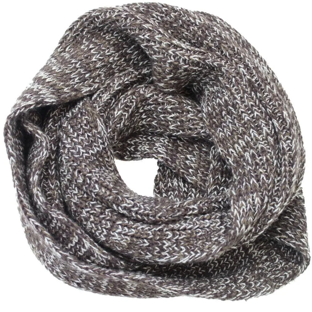 Marled Yarn Snood - Brown