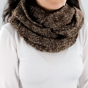 Marled Yarn Snood - Brown