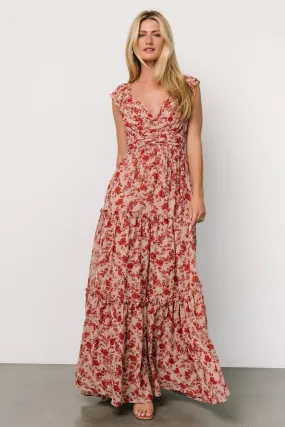 Martina Maxi Dress | Blush   Red