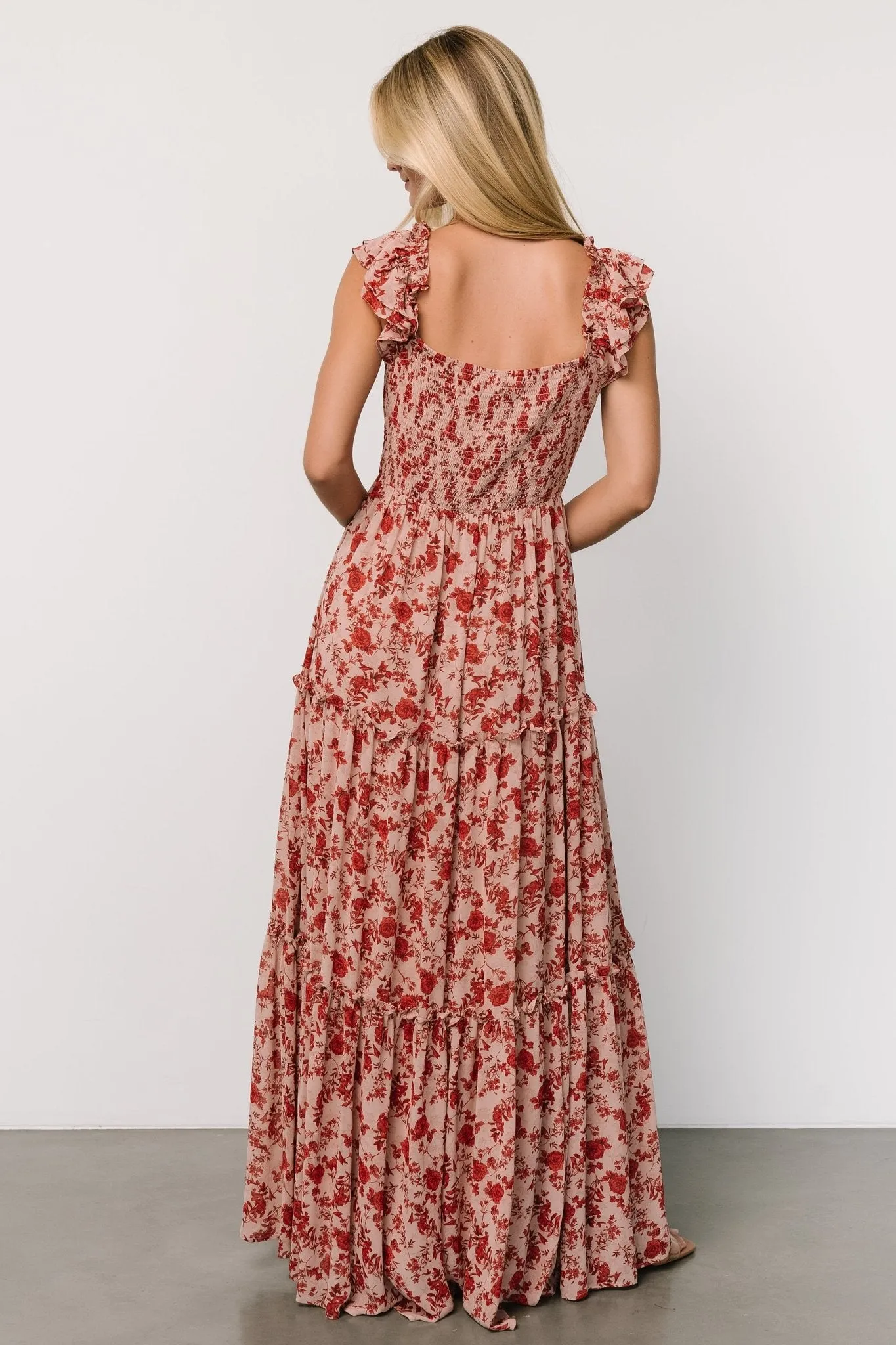 Martina Maxi Dress | Blush   Red