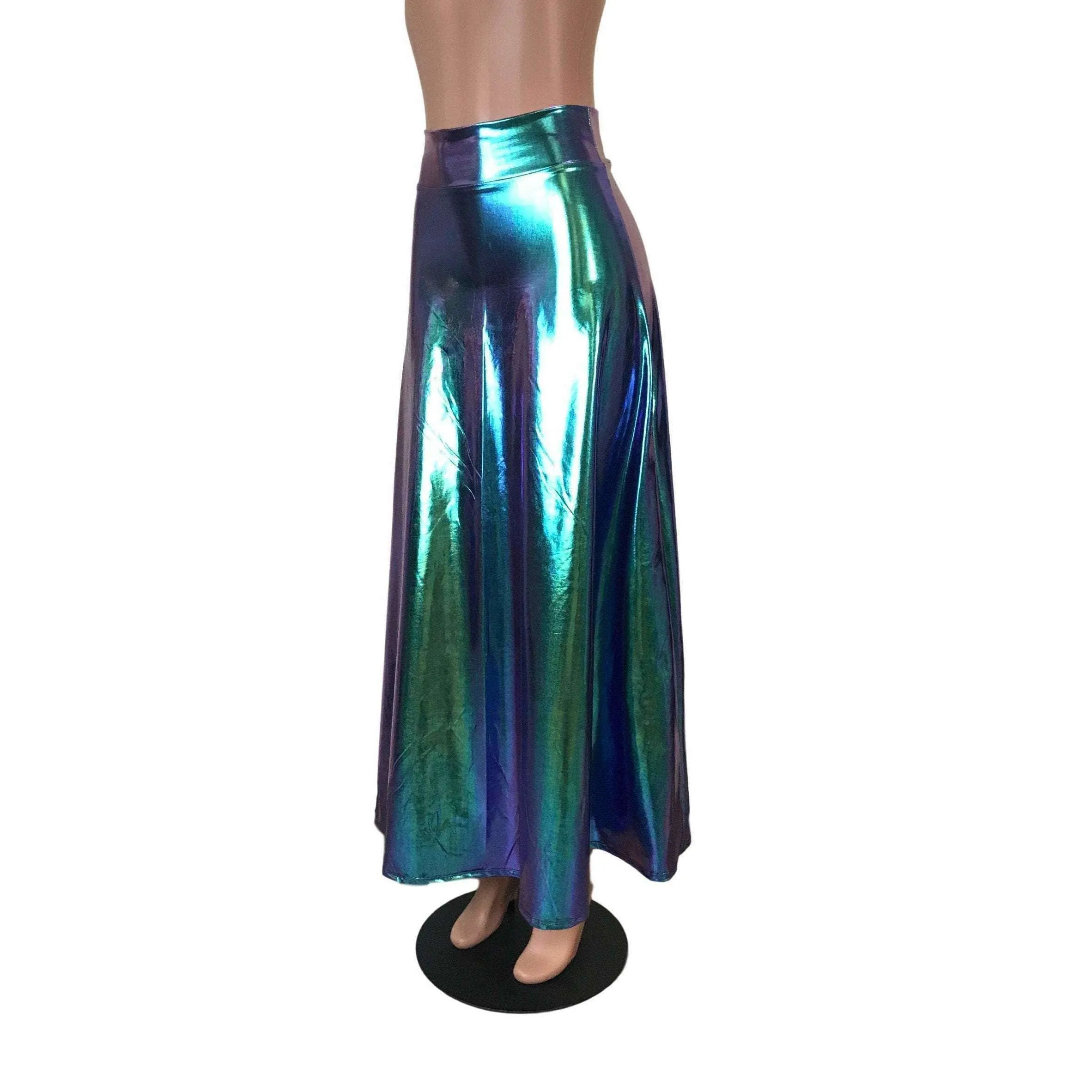 Maxi Skirt - Oil Slick Holographic