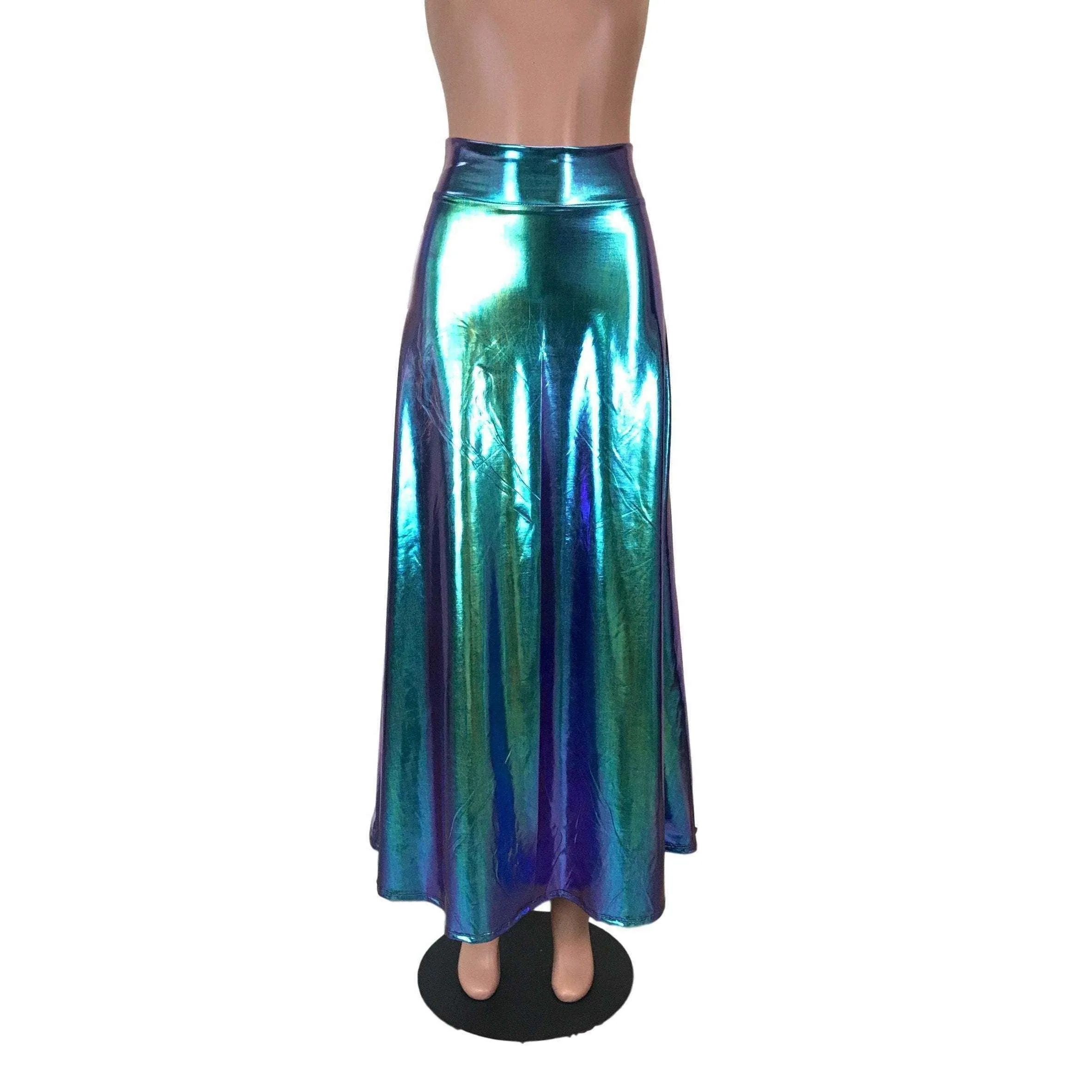 Maxi Skirt - Oil Slick Holographic