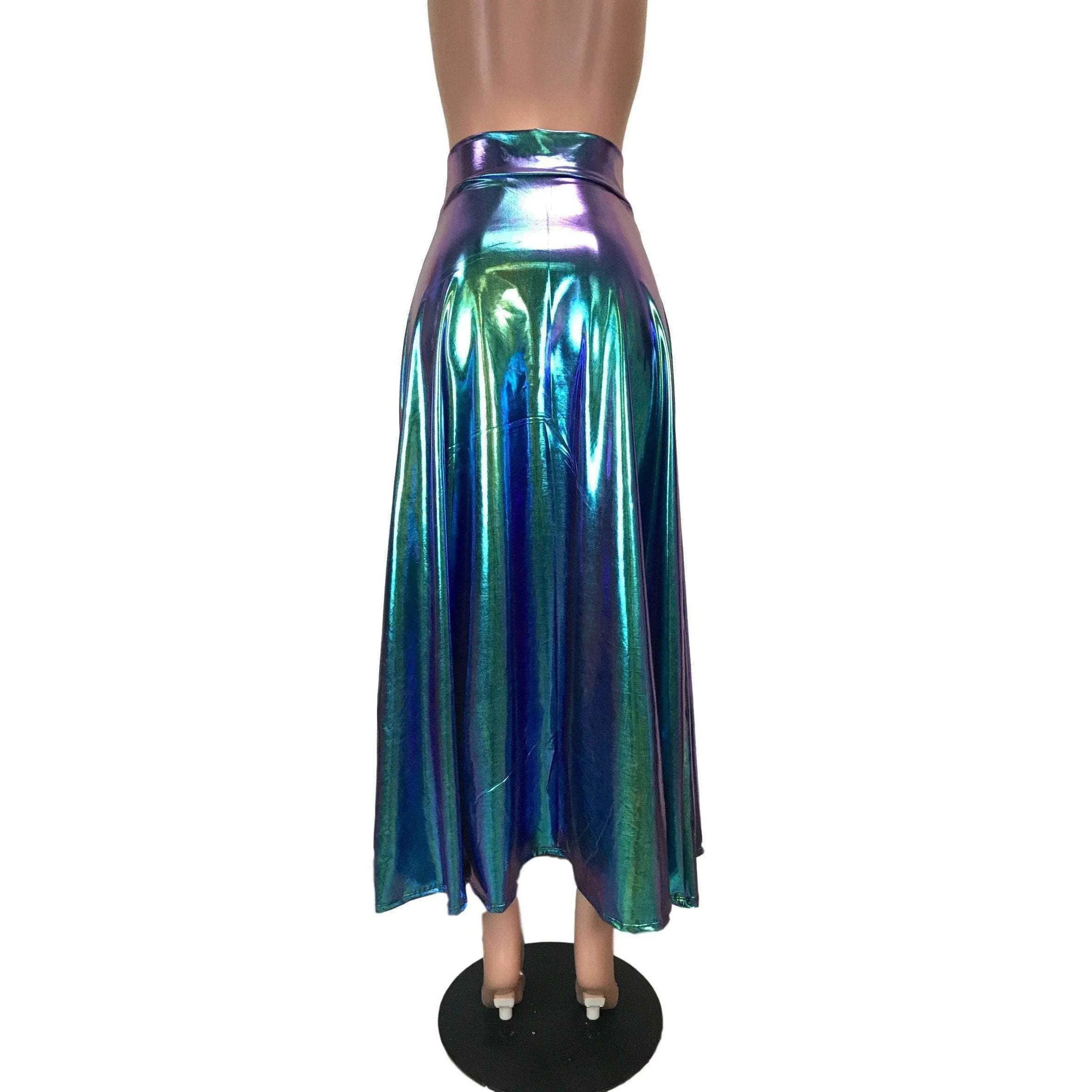 Maxi Skirt - Oil Slick Holographic