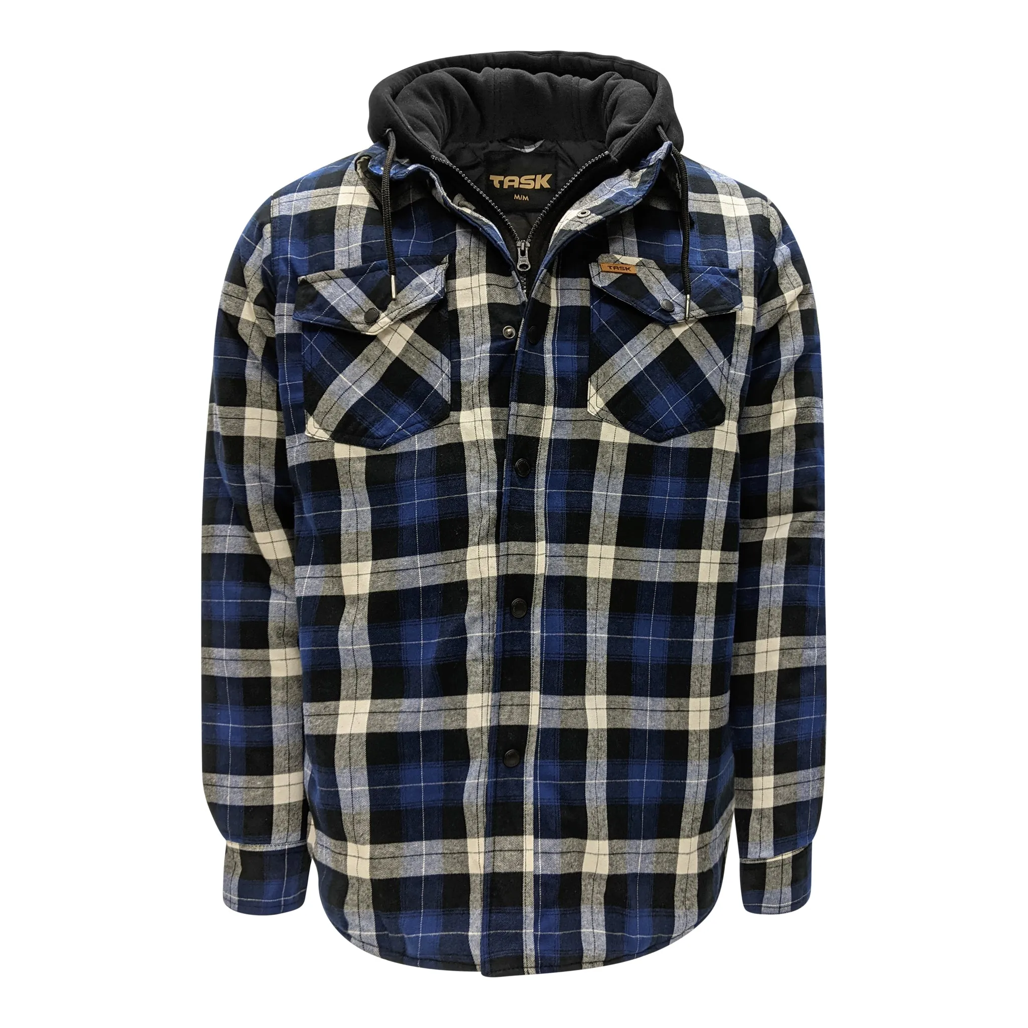 Men’s Quilted Flannel Jacket with Hood