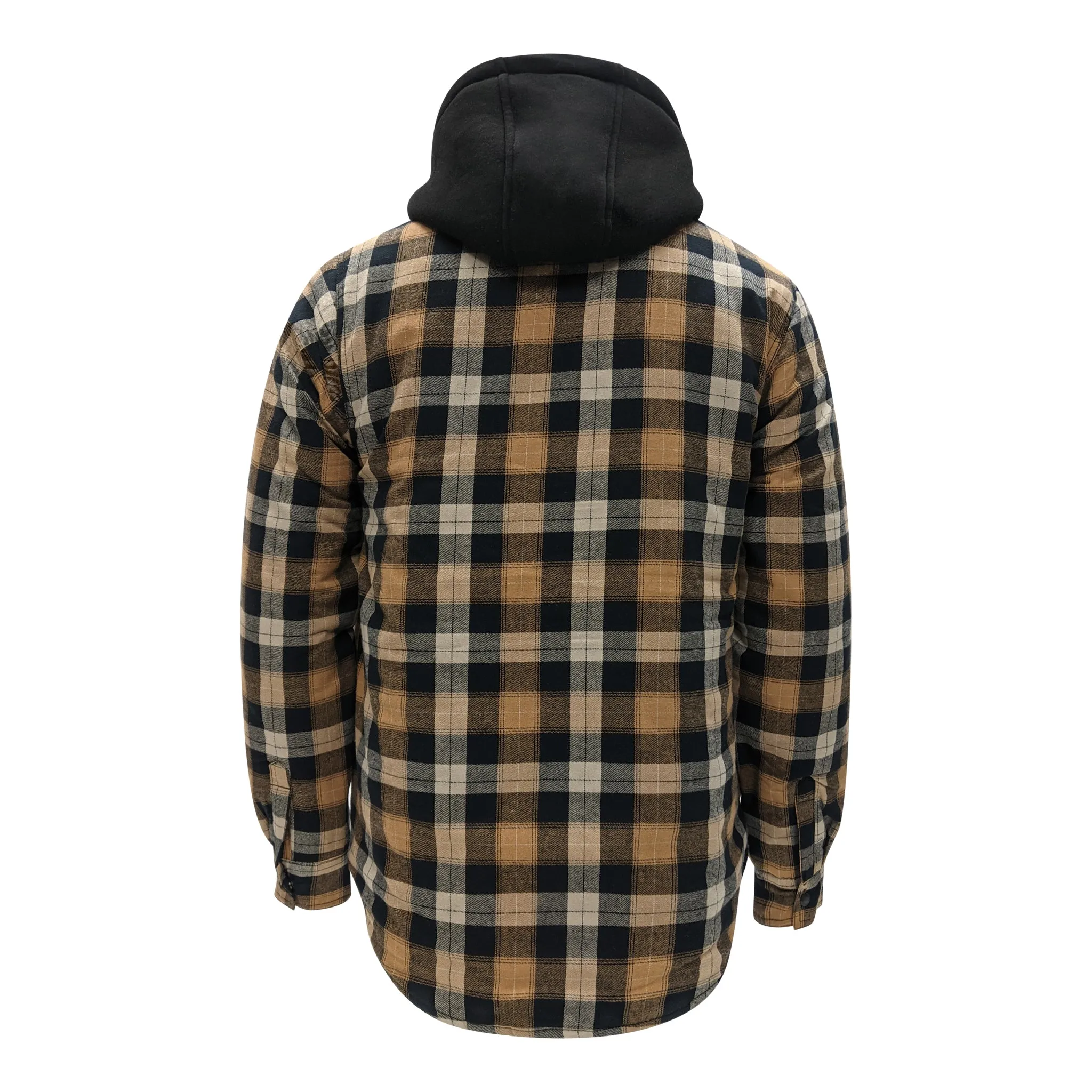 Men’s Quilted Flannel Jacket with Hood