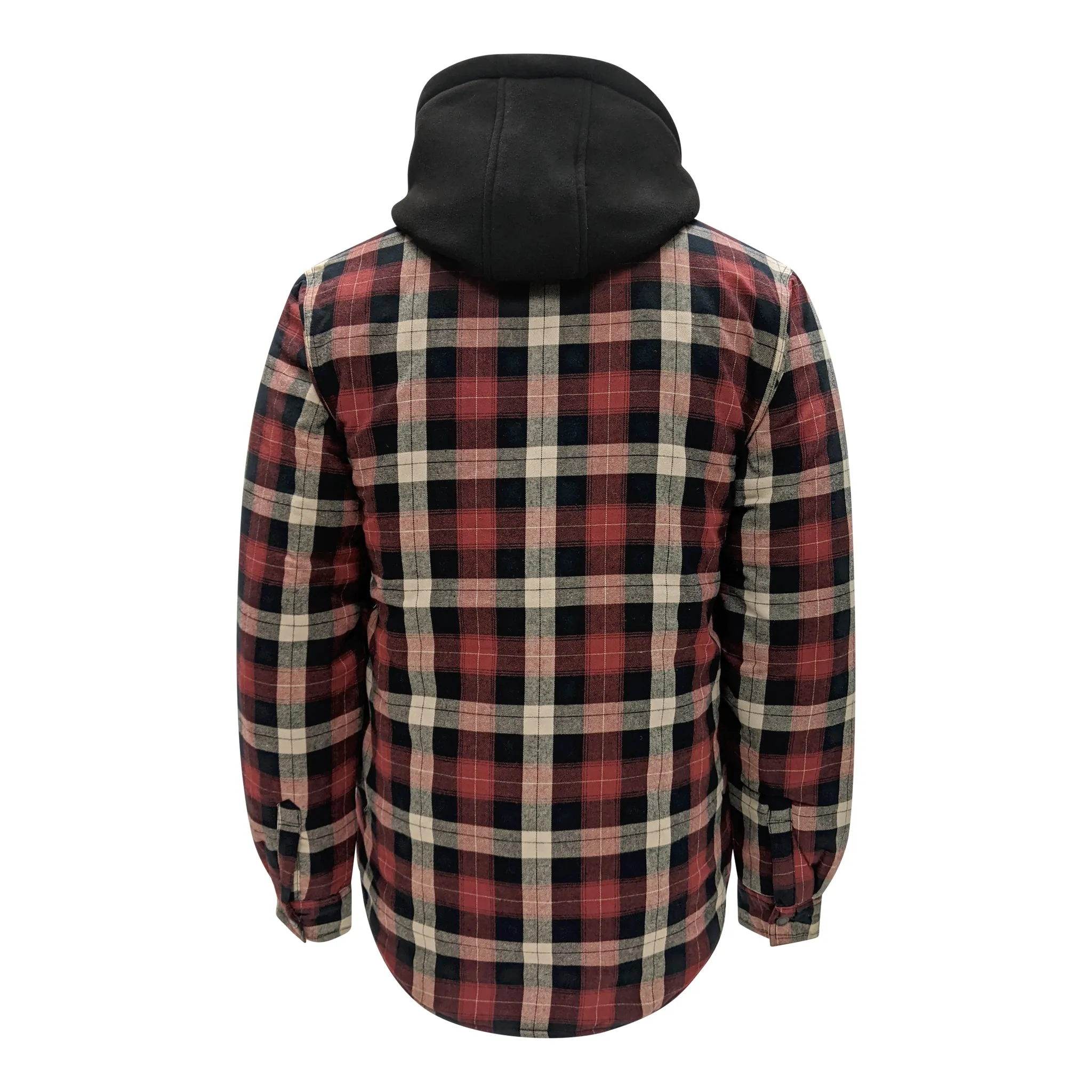 Men’s Quilted Flannel Jacket with Hood