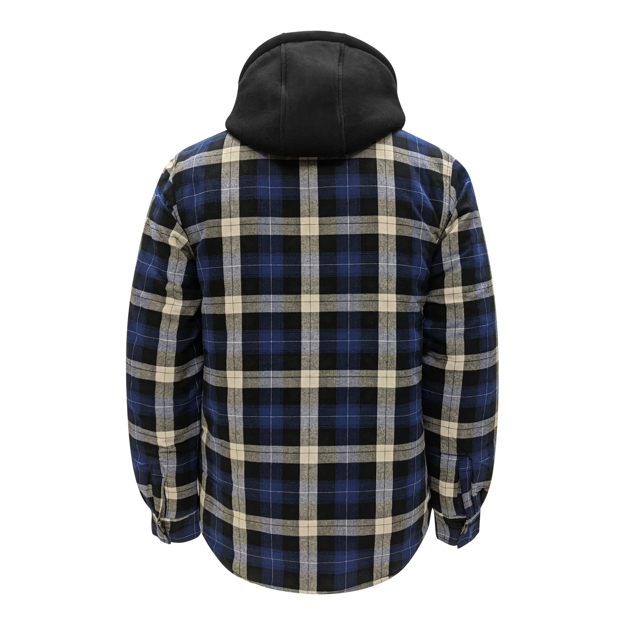 Men’s Quilted Flannel Jacket with Hood