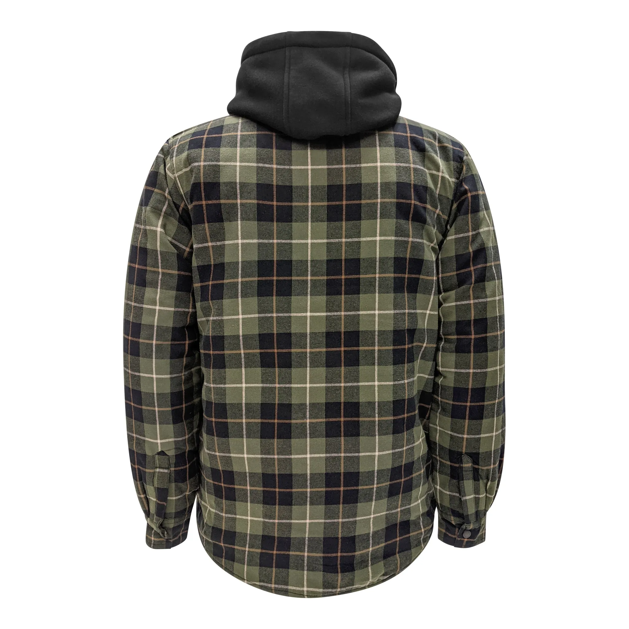 Men’s Quilted Flannel Jacket with Hood