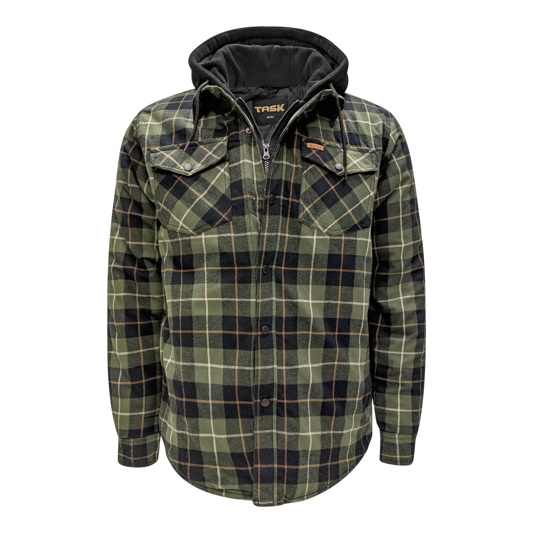 Men’s Quilted Flannel Jacket with Hood