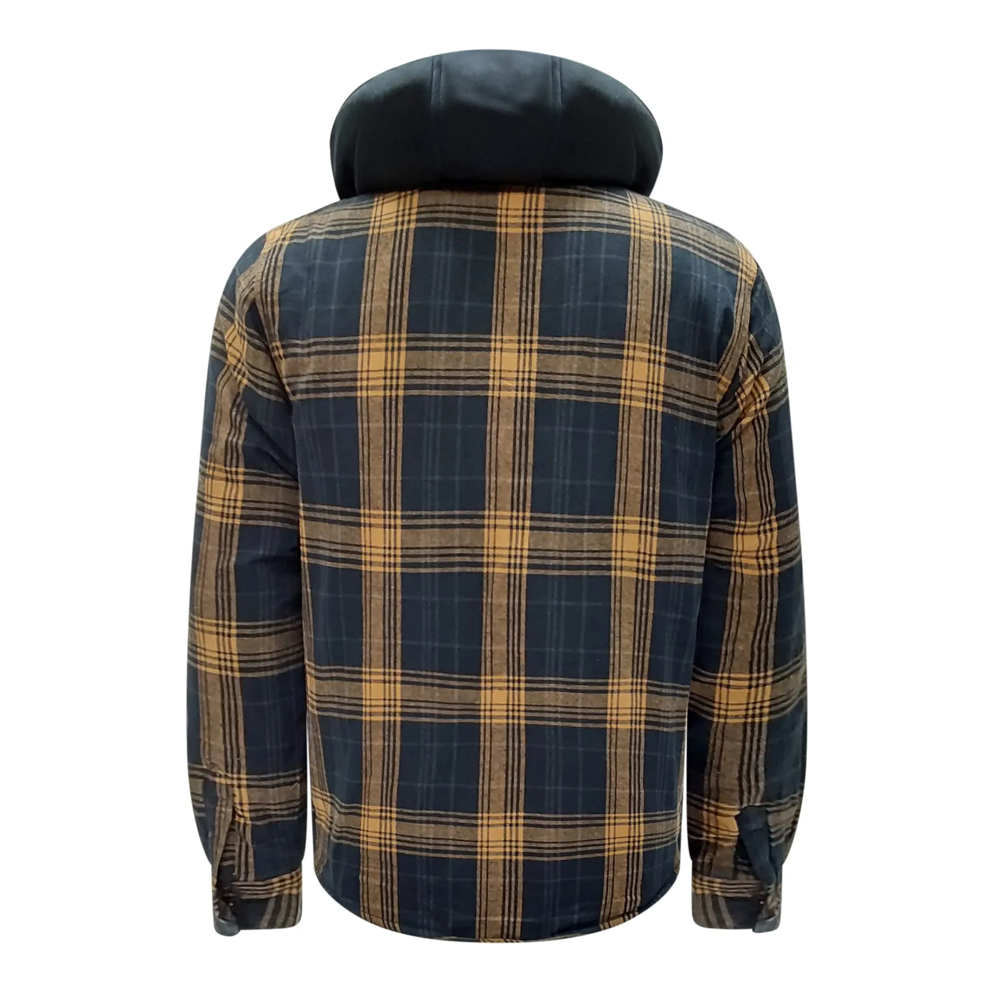 Men’s Quilted Flannel Jacket with Hood