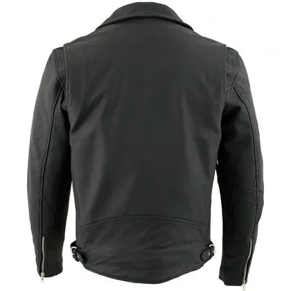 Men's 'Reaper' Matte Black Leather Moto Jacket