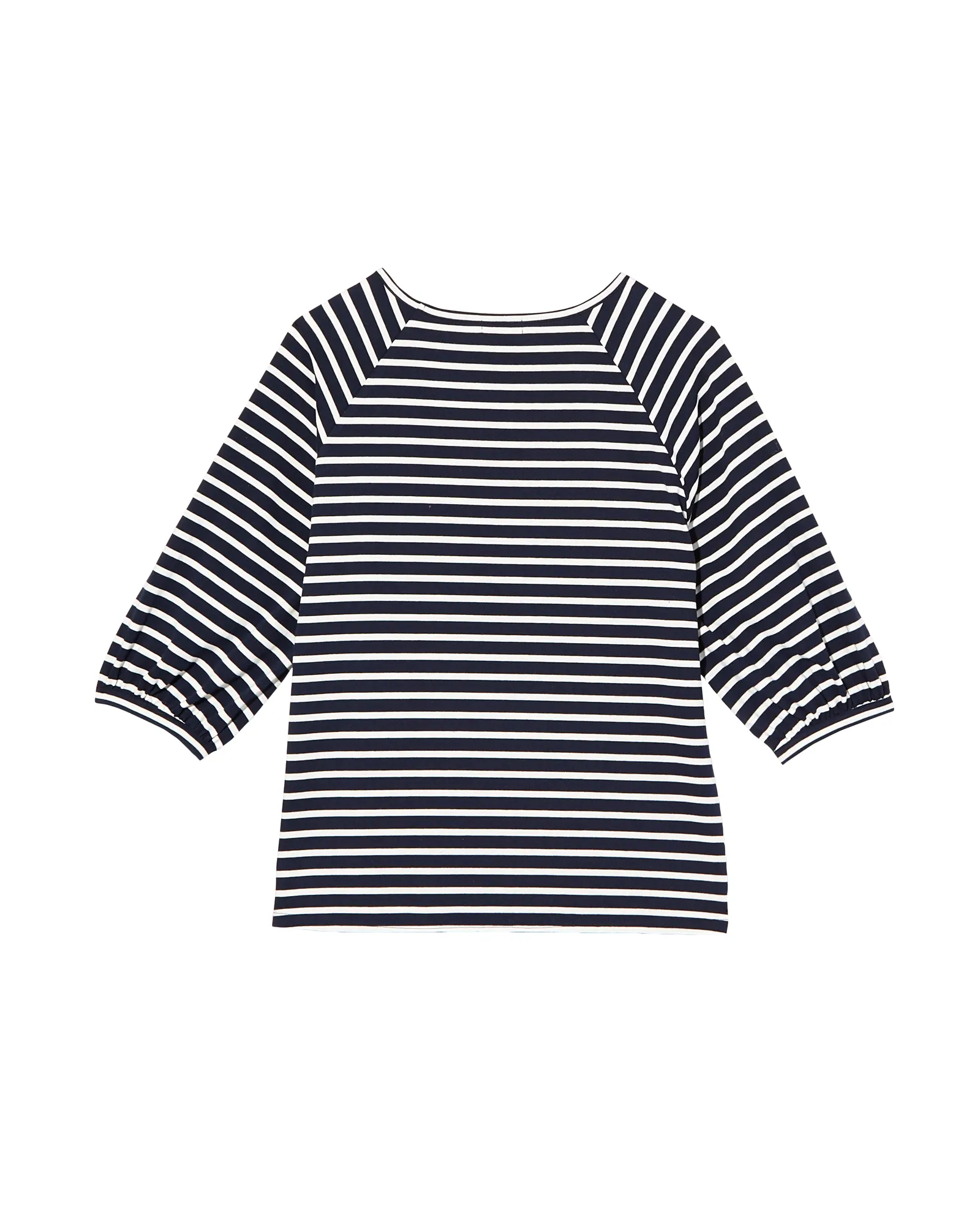 Mercy 3/4 Balloon Sleeve Blouse | Navy / White